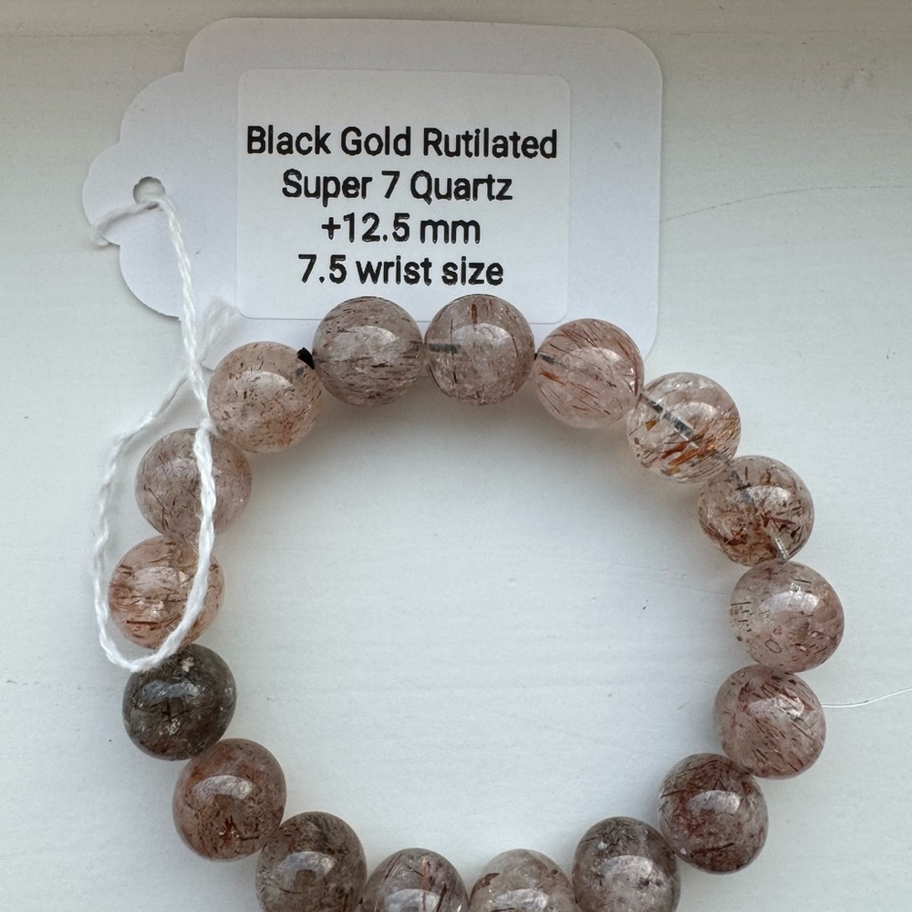 Black Gold Rutilated Quartz Bracelet